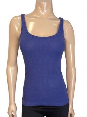 Vintage Dynamite d basic Purple Ribbed Scoop Neck Tank Top Womens Size Medium